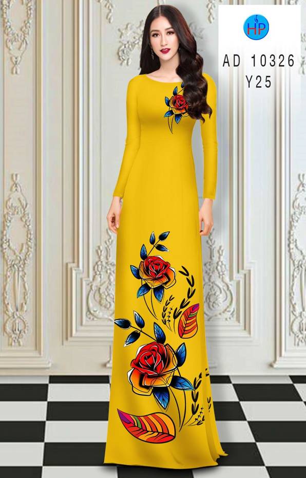 Vải Áo Dài Hoa Hồng thiết kế 2021 AD 10326 47 Vải Áo Dài Hoa Hồng thiết kế 2021 AD 10326