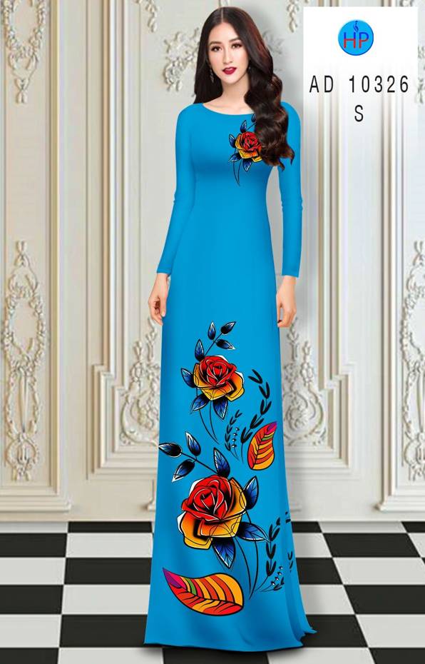 Vải Áo Dài Hoa Hồng thiết kế 2021 AD 10326 46 Vải Áo Dài Hoa Hồng thiết kế 2021 AD 10326