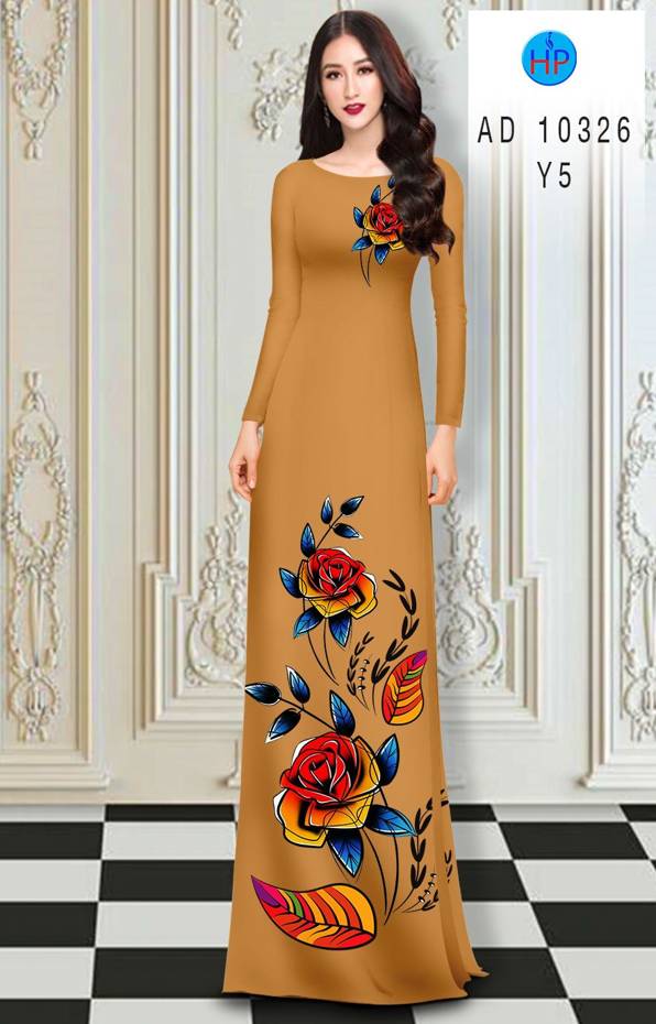 Vải Áo Dài Hoa Hồng thiết kế 2021 AD 10326 52 Vải Áo Dài Hoa Hồng thiết kế 2021 AD 10326