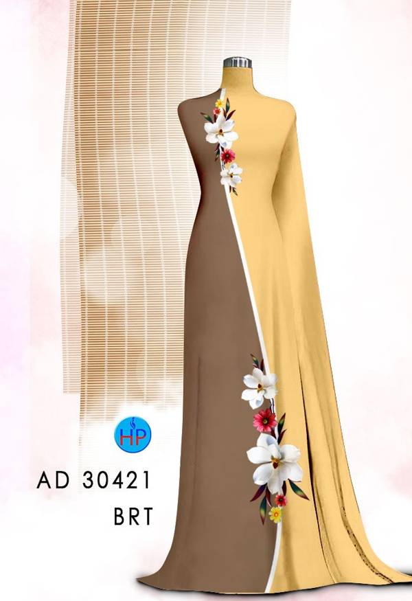 Vải Áo Dài Hoa In 3D kiểu mới AD 30421 39 Vải Áo Dài Hoa In 3D kiểu mới AD 30421