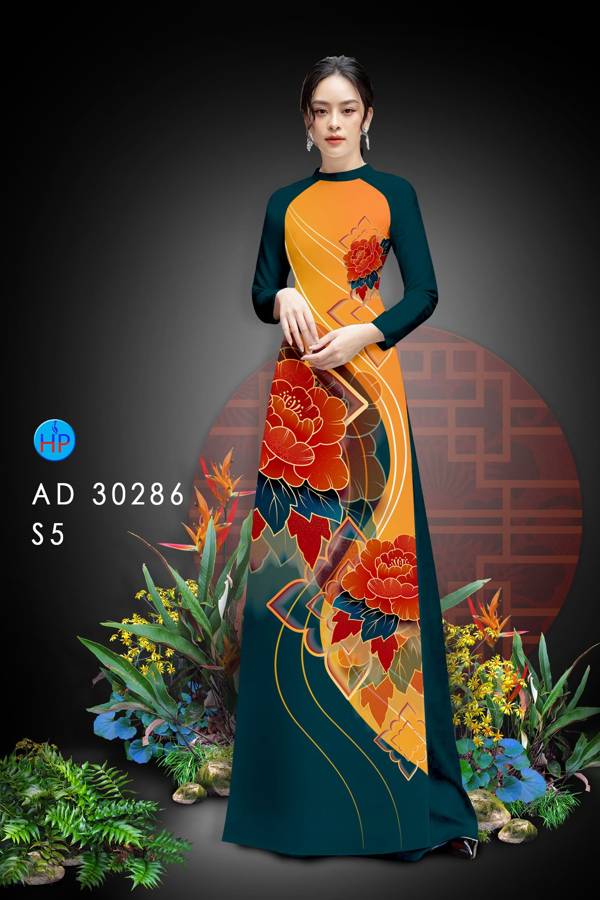 Vải Áo Dài Hoa Hồng kiểu mới AD 30286 37 Vải Áo Dài Hoa Hồng kiểu mới AD 30286