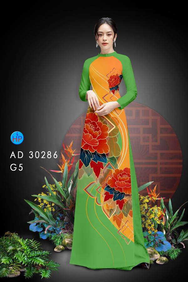 Vải Áo Dài Hoa Hồng kiểu mới AD 30286 46 Vải Áo Dài Hoa Hồng kiểu mới AD 30286