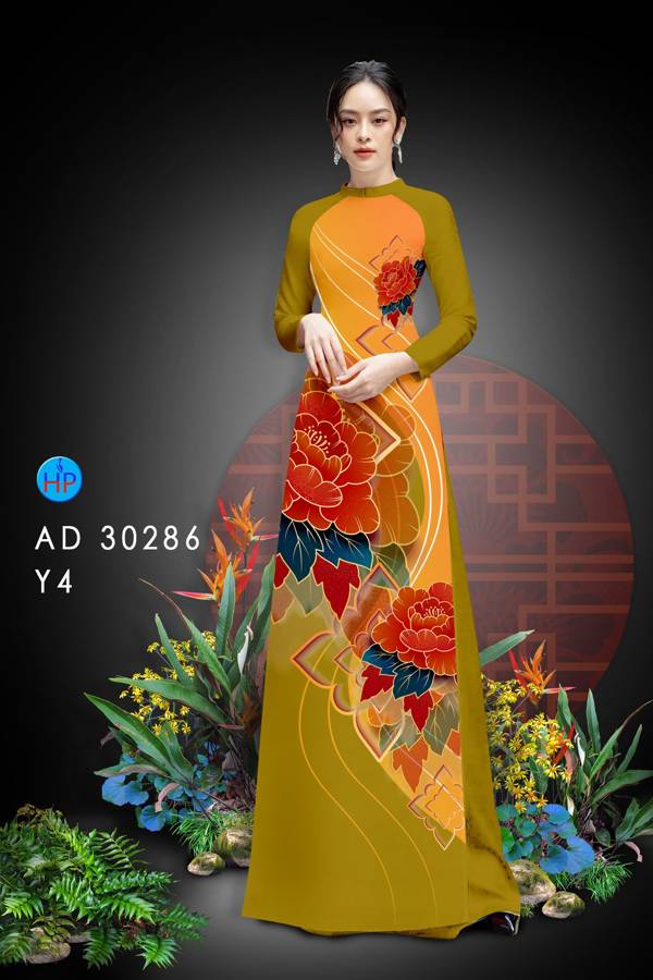 Vải Áo Dài Hoa Hồng kiểu mới AD 30286 47 Vải Áo Dài Hoa Hồng kiểu mới AD 30286