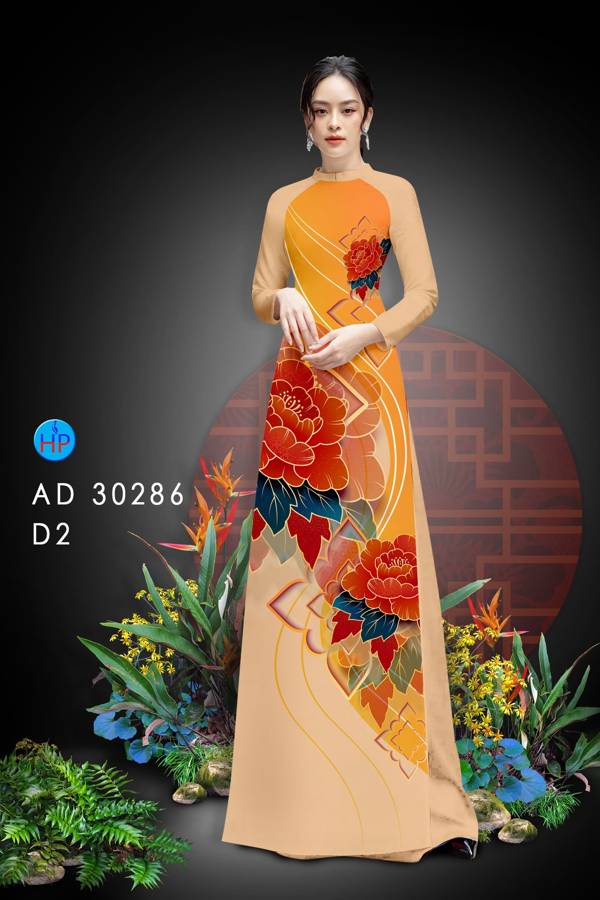 Vải Áo Dài Hoa Hồng kiểu mới AD 30286 50 Vải Áo Dài Hoa Hồng kiểu mới AD 30286