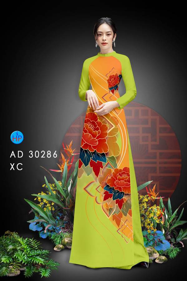 Vải Áo Dài Hoa Hồng kiểu mới AD 30286 49 Vải Áo Dài Hoa Hồng kiểu mới AD 30286