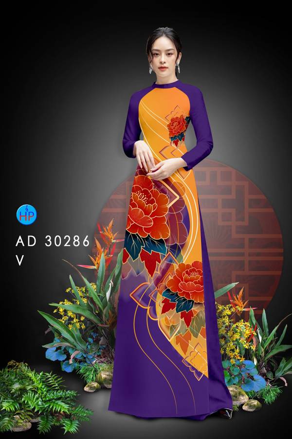 Vải Áo Dài Hoa Hồng kiểu mới AD 30286 52 Vải Áo Dài Hoa Hồng kiểu mới AD 30286