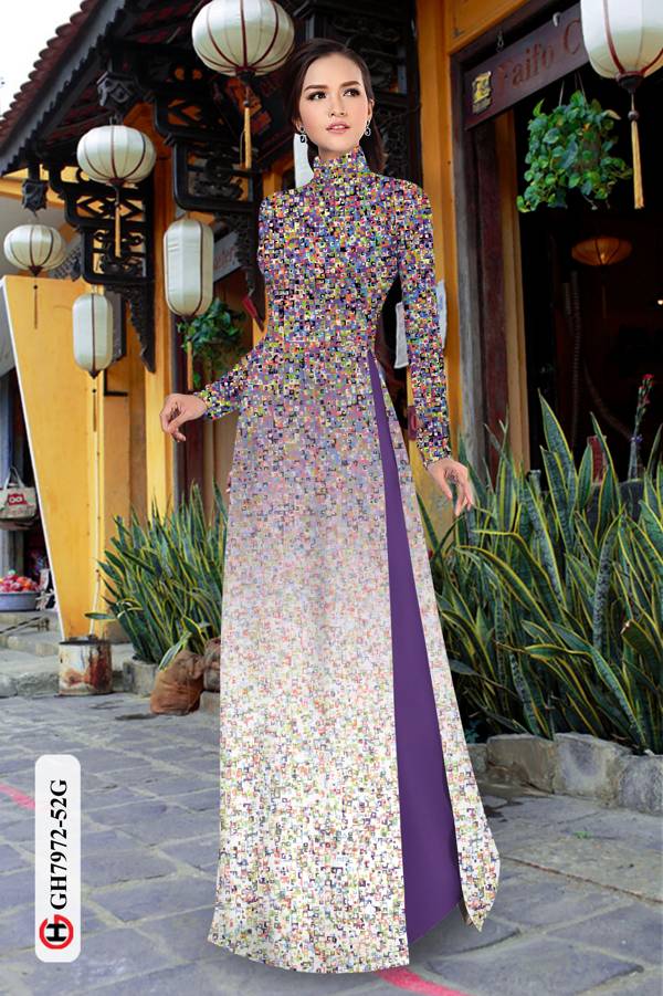 Vải Áo Dài Hoa In 3D thiết kế 2021 AD GH7972 30 Vải Áo Dài Hoa In 3D thiết kế 2021 AD GH7972