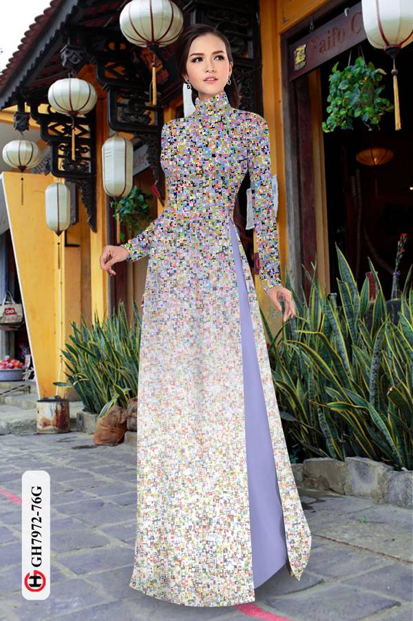 Vải Áo Dài Hoa In 3D thiết kế 2021 AD GH7972 35 Vải Áo Dài Hoa In 3D thiết kế 2021 AD GH7972