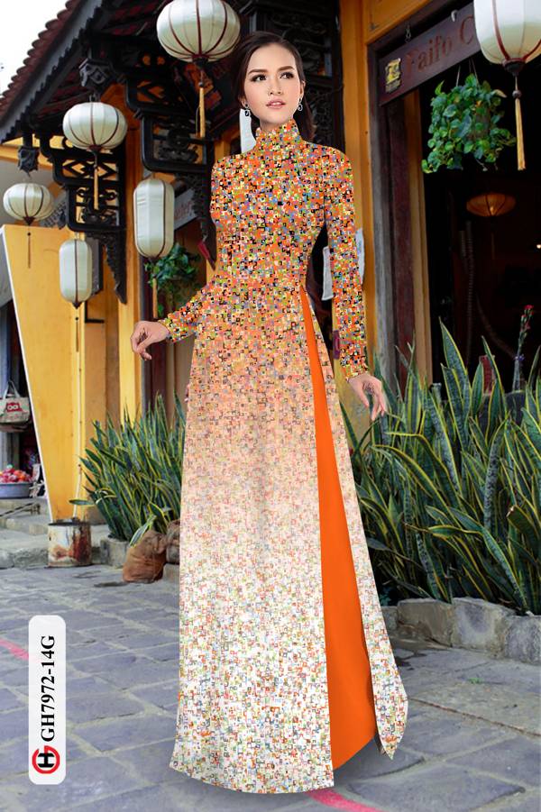 Vải Áo Dài Hoa In 3D thiết kế 2021 AD GH7972 33 Vải Áo Dài Hoa In 3D thiết kế 2021 AD GH7972