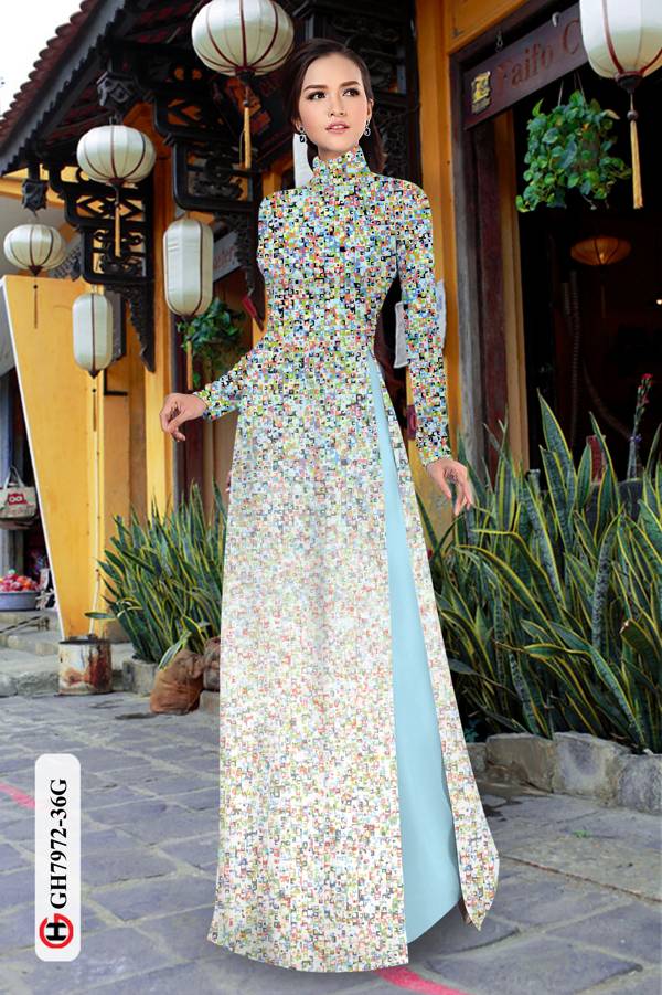 Vải Áo Dài Hoa In 3D thiết kế 2021 AD GH7972 39 Vải Áo Dài Hoa In 3D thiết kế 2021 AD GH7972