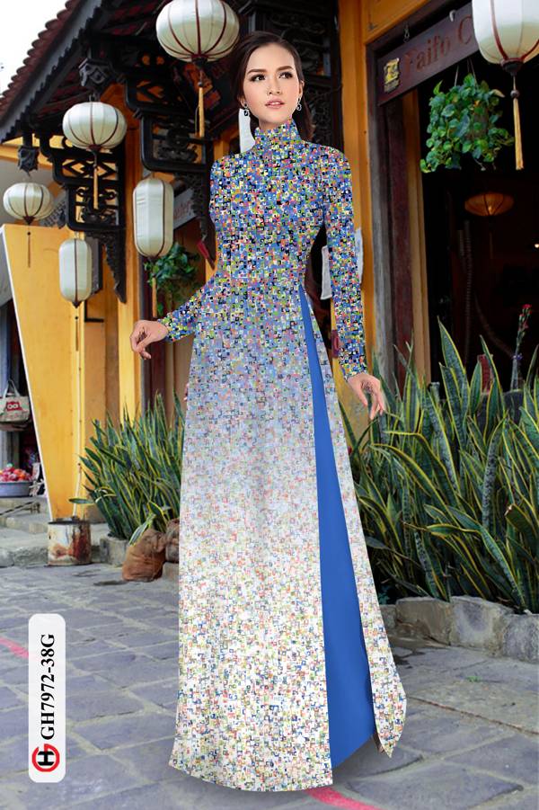 Vải Áo Dài Hoa In 3D thiết kế 2021 AD GH7972 43 Vải Áo Dài Hoa In 3D thiết kế 2021 AD GH7972