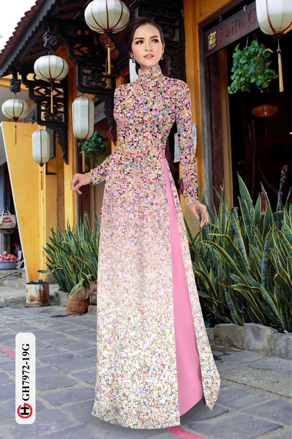 Vải Áo Dài Hoa In 3D thiết kế 2021 AD GH7972 41 Vải Áo Dài Hoa In 3D thiết kế 2021 AD GH7972