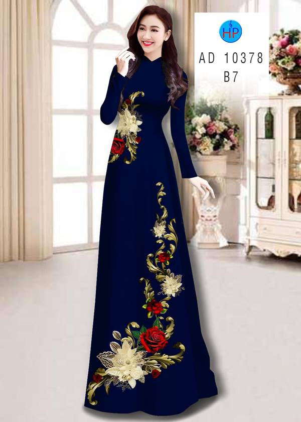 Vải Áo Dài Hoa Hồng thiết kế 2021 AD 10378 39 Vải Áo Dài Hoa Hồng thiết kế 2021 AD 10378
