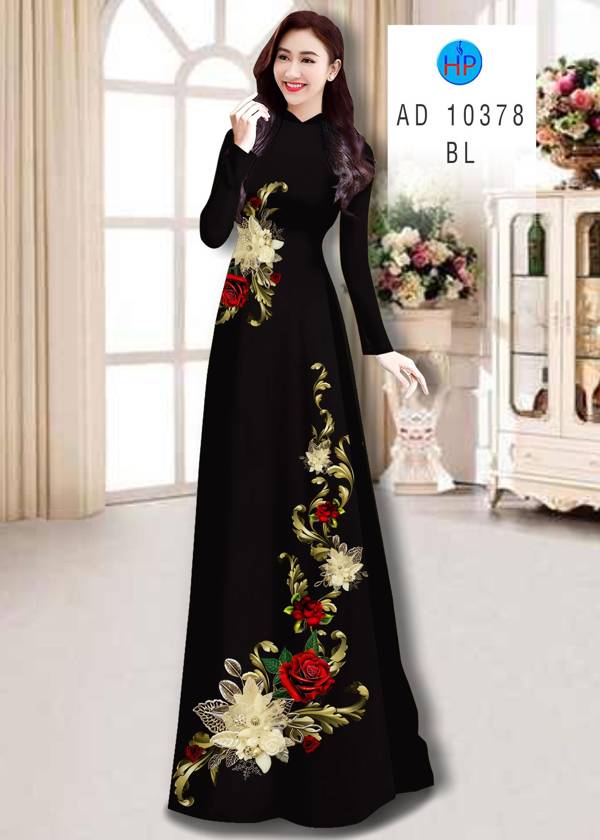 Vải Áo Dài Hoa Hồng thiết kế 2021 AD 10378 37 Vải Áo Dài Hoa Hồng thiết kế 2021 AD 10378