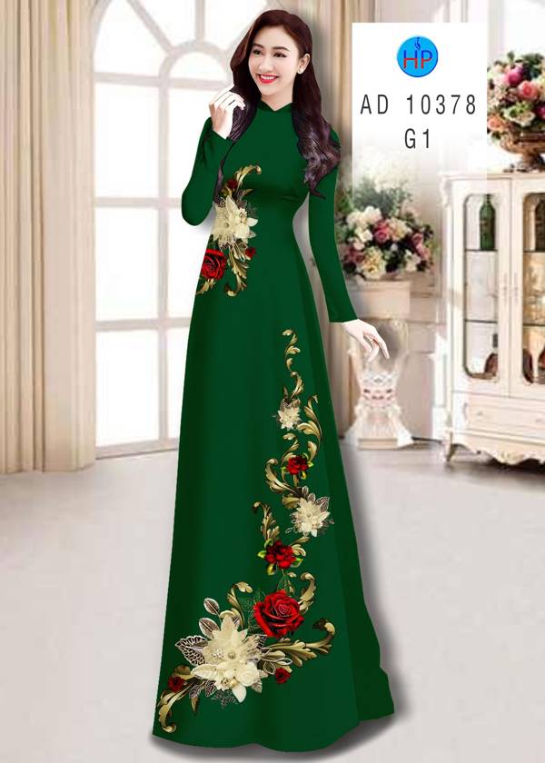 Vải Áo Dài Hoa Hồng thiết kế 2021 AD 10378 42 Vải Áo Dài Hoa Hồng thiết kế 2021 AD 10378