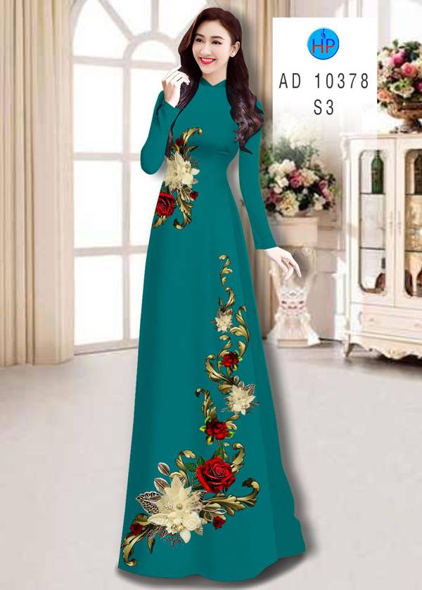 Vải Áo Dài Hoa Hồng thiết kế 2021 AD 10378 47 Vải Áo Dài Hoa Hồng thiết kế 2021 AD 10378