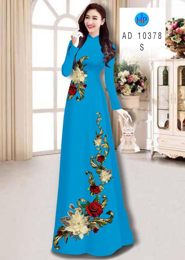 Vải Áo Dài Hoa Hồng thiết kế 2021 AD 10378 49 Vải Áo Dài Hoa Hồng thiết kế 2021 AD 10378