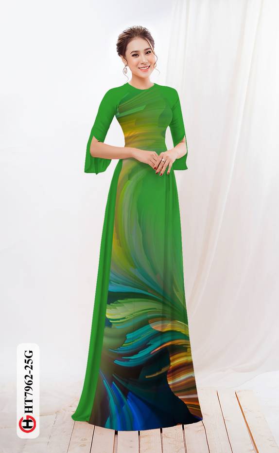 Vải Áo Dài Hoa In 3D thiết kế 2021 AD HT7962 34 Vải Áo Dài Hoa In 3D thiết kế 2021 AD HT7962