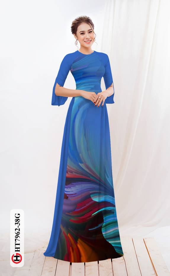 Vải Áo Dài Hoa In 3D thiết kế 2021 AD HT7962 39 Vải Áo Dài Hoa In 3D thiết kế 2021 AD HT7962