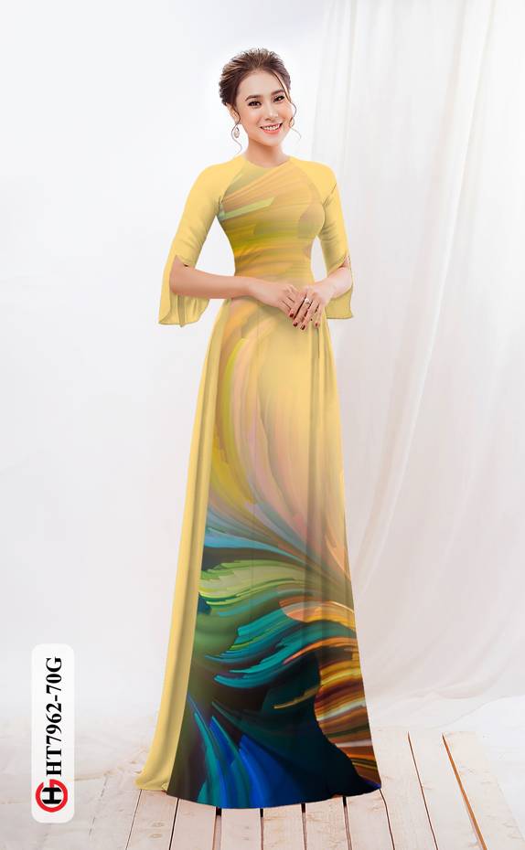 Vải Áo Dài Hoa In 3D thiết kế 2021 AD HT7962 38 Vải Áo Dài Hoa In 3D thiết kế 2021 AD HT7962