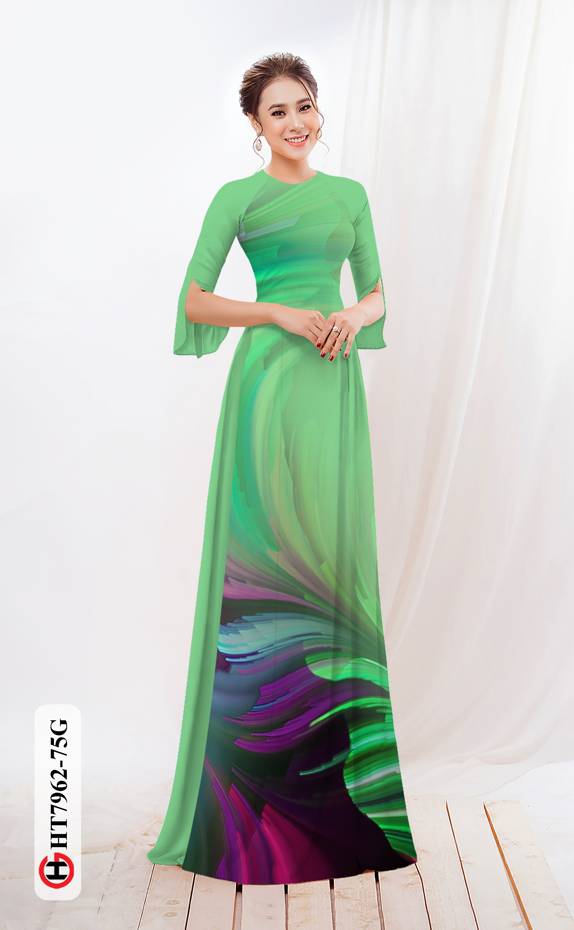 Vải Áo Dài Hoa In 3D thiết kế 2021 AD HT7962 42 Vải Áo Dài Hoa In 3D thiết kế 2021 AD HT7962
