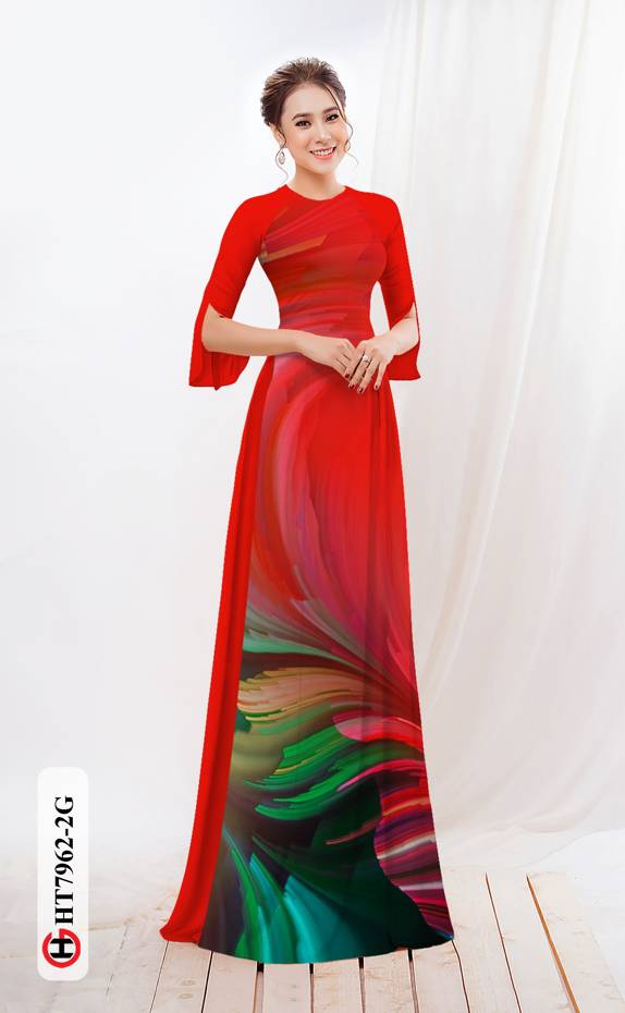 Vải Áo Dài Hoa In 3D thiết kế 2021 AD HT7962 43 Vải Áo Dài Hoa In 3D thiết kế 2021 AD HT7962