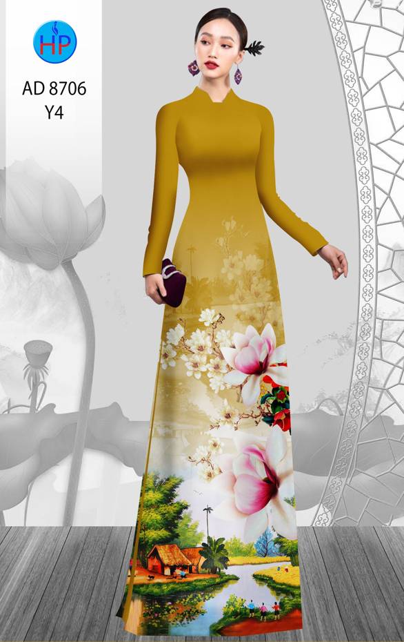 Vải Áo Dài Phong Cảnh mới ra AD 8706 52 Vải Áo Dài Phong Cảnh mới ra AD 8706