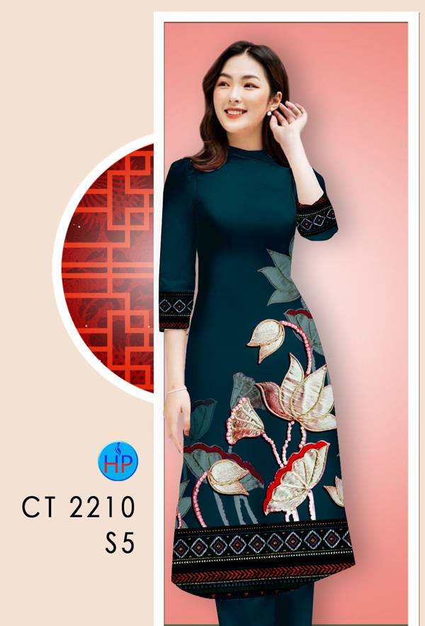 Vải Áo Dài Hoa In 3D mới ra AD CT2210