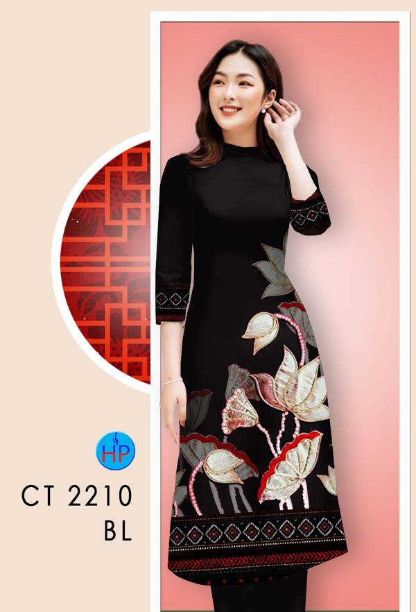 Vải Áo Dài Hoa In 3D mới ra AD CT2210