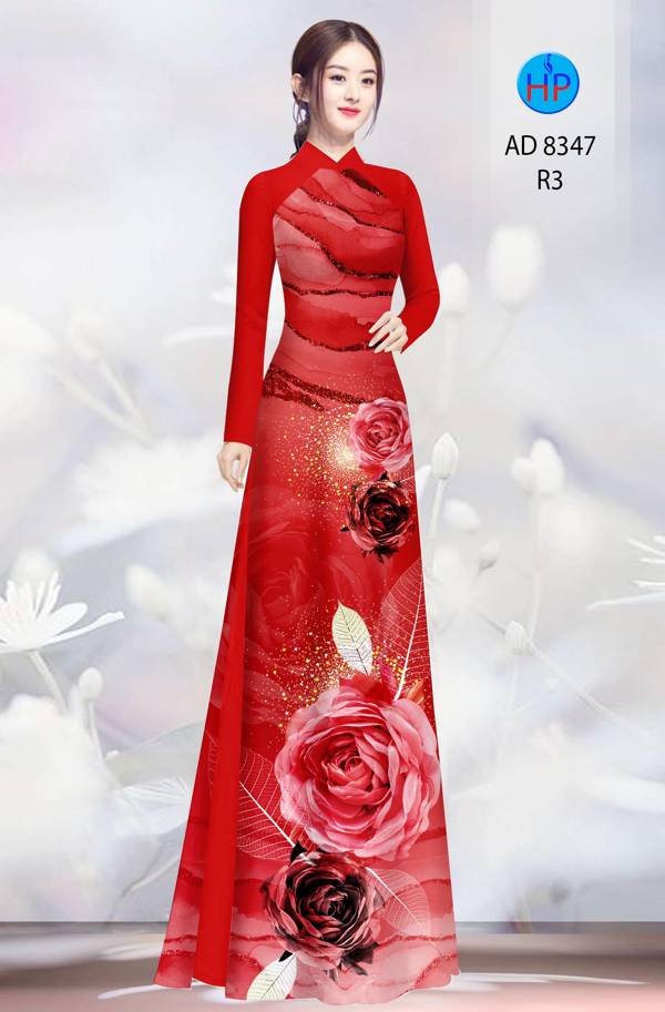 Vải Áo Dài Hoa Hồng thiết kế 2021 AD 8347 39 Vải Áo Dài Hoa Hồng thiết kế 2021 AD 8347