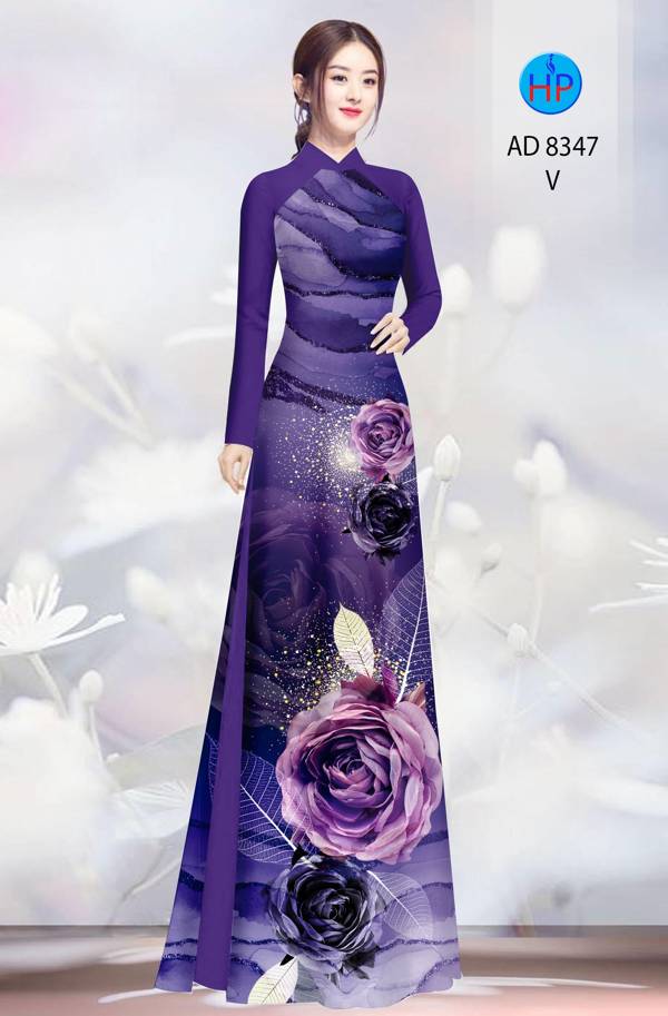 Vải Áo Dài Hoa Hồng thiết kế 2021 AD 8347 42 Vải Áo Dài Hoa Hồng thiết kế 2021 AD 8347