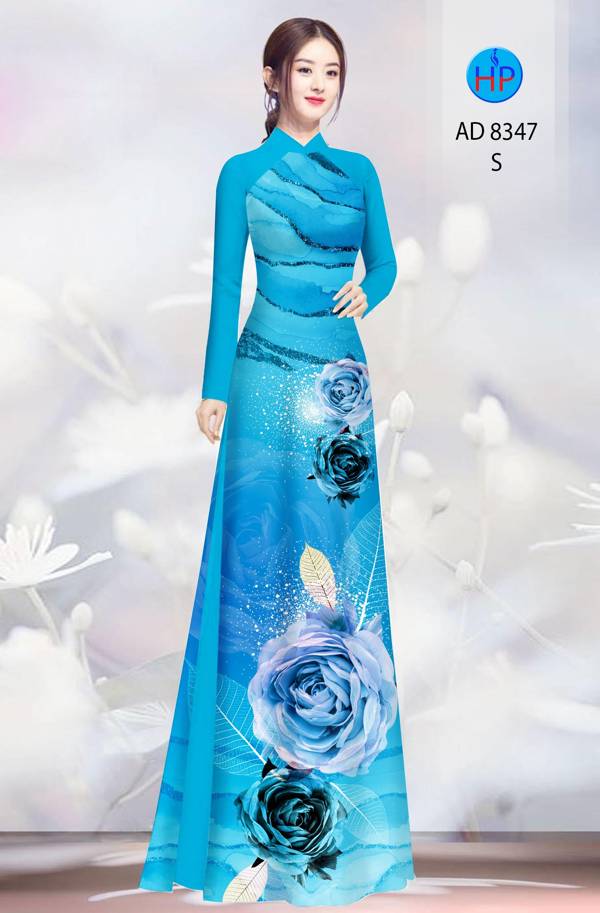 Vải Áo Dài Hoa Hồng thiết kế 2021 AD 8347 51 Vải Áo Dài Hoa Hồng thiết kế 2021 AD 8347