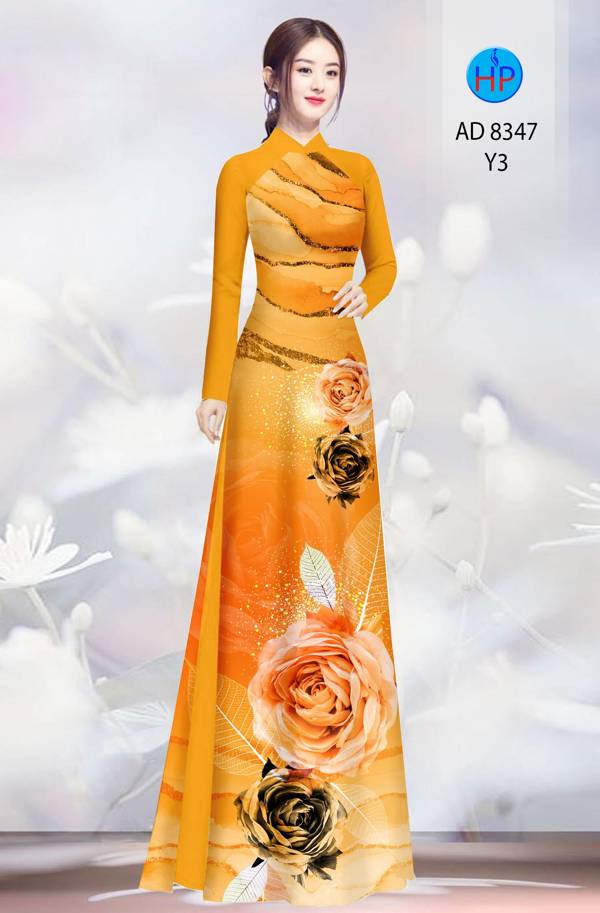 Vải Áo Dài Hoa Hồng thiết kế 2021 AD 8347 52 Vải Áo Dài Hoa Hồng thiết kế 2021 AD 8347