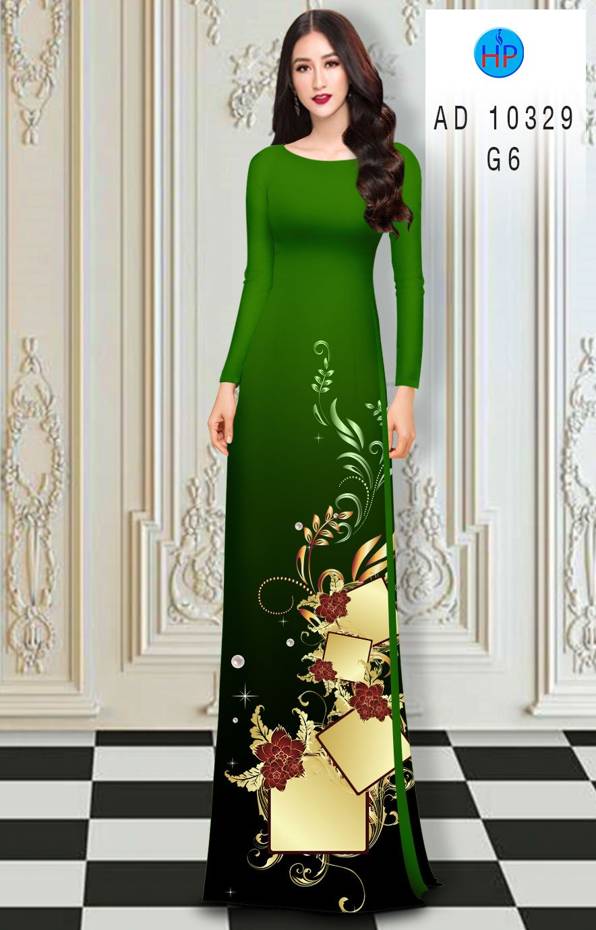 Vải Áo Dài Hoa In 3D mới ra AD 10329