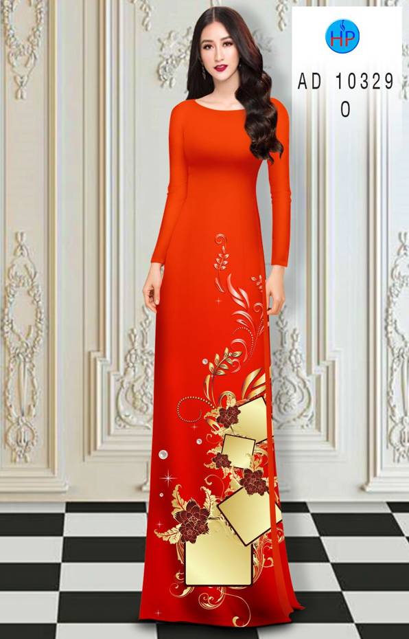 Vải Áo Dài Hoa In 3D mới ra AD 10329