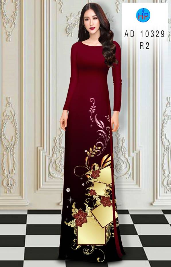 Vải Áo Dài Hoa In 3D mới ra AD 10329