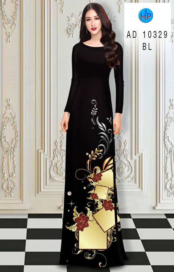 Vải Áo Dài Hoa In 3D mới ra AD 10329