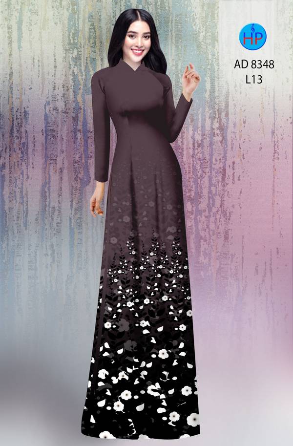 Vải Áo Dài Hoa In 3D kiểu mới AD 8348