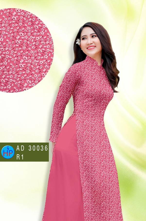 Vải Áo Dài Hoa Nhí thiết kế 2021 AD 30036