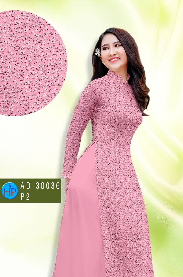 Vải Áo Dài Hoa Nhí thiết kế 2021 AD 30036