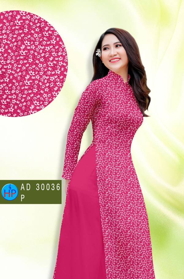 Vải Áo Dài Hoa Nhí thiết kế 2021 AD 30036