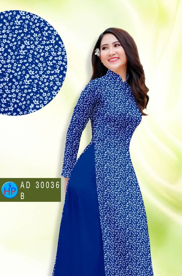 Vải Áo Dài Hoa Nhí thiết kế 2021 AD 30036