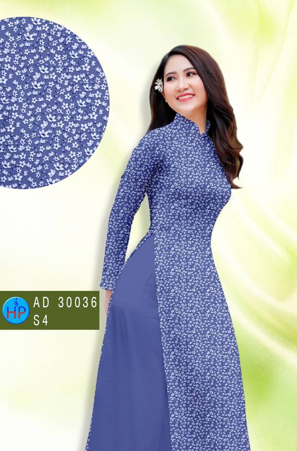 Vải Áo Dài Hoa Nhí thiết kế 2021 AD 30036