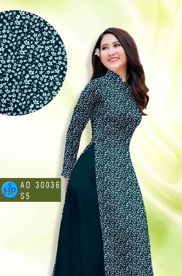 Vải Áo Dài Hoa Nhí thiết kế 2021 AD 30036