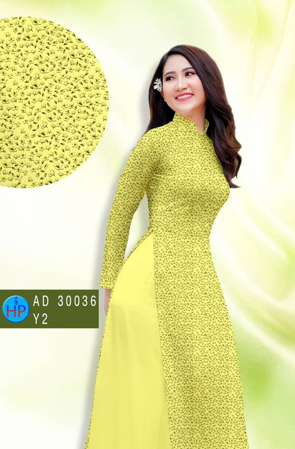 Vải Áo Dài Hoa Nhí thiết kế 2021 AD 30036