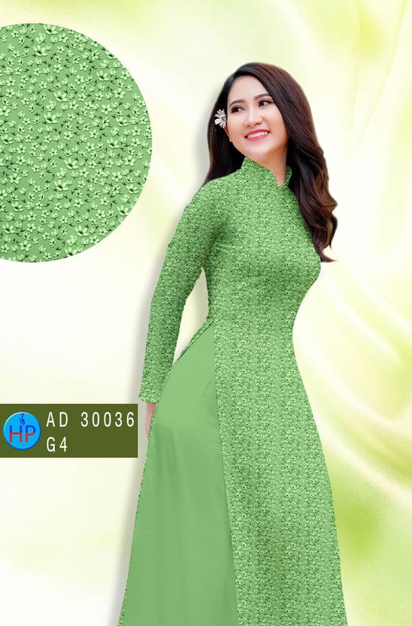 Vải Áo Dài Hoa Nhí thiết kế 2021 AD 30036