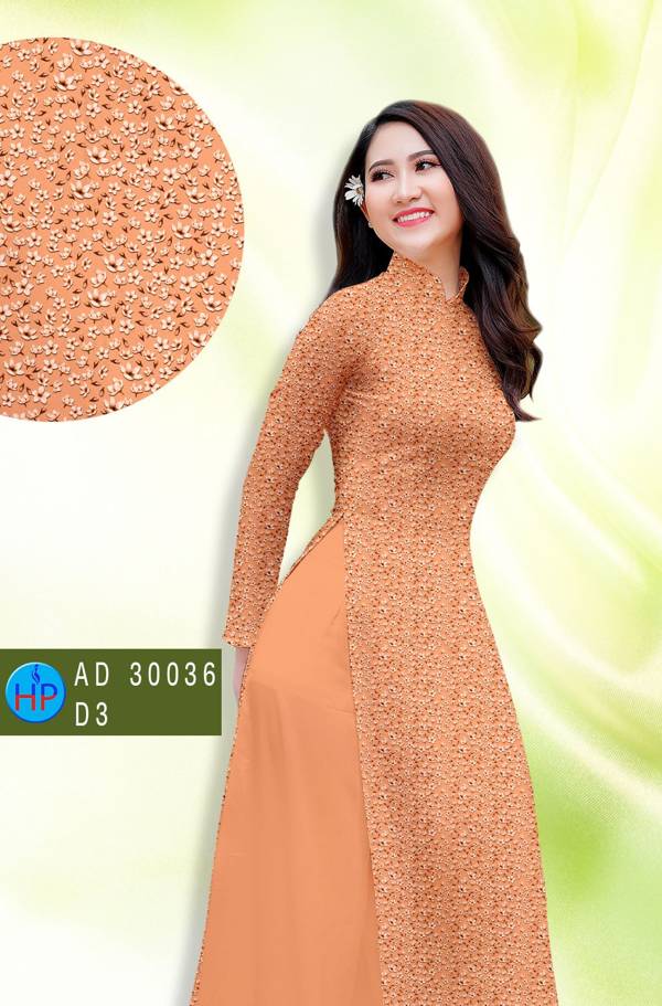 Vải Áo Dài Hoa Nhí thiết kế 2021 AD 30036