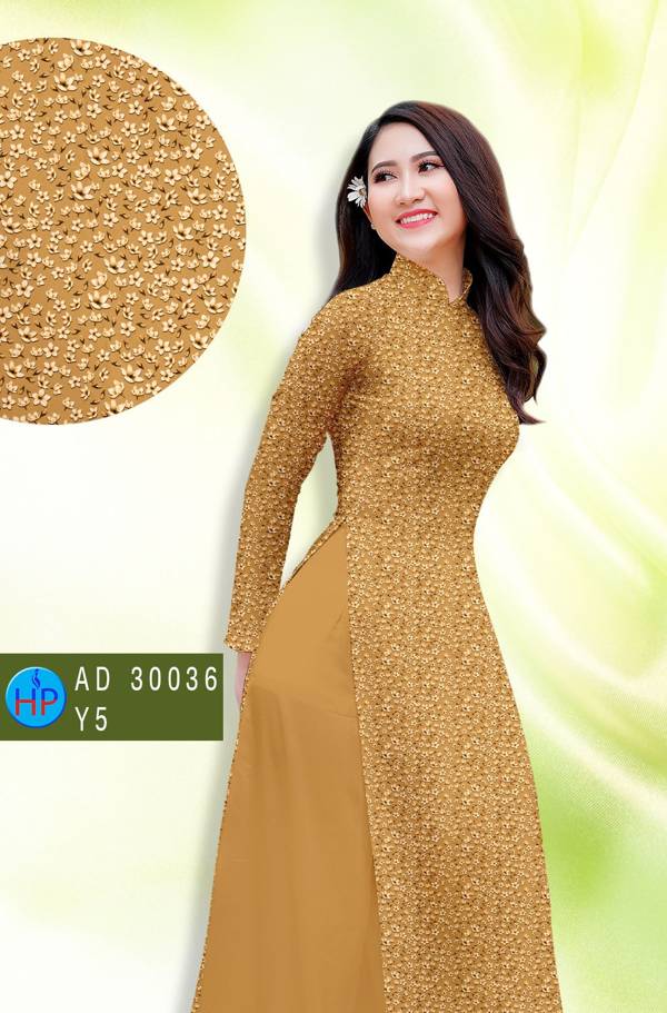 Vải Áo Dài Hoa Nhí thiết kế 2021 AD 30036