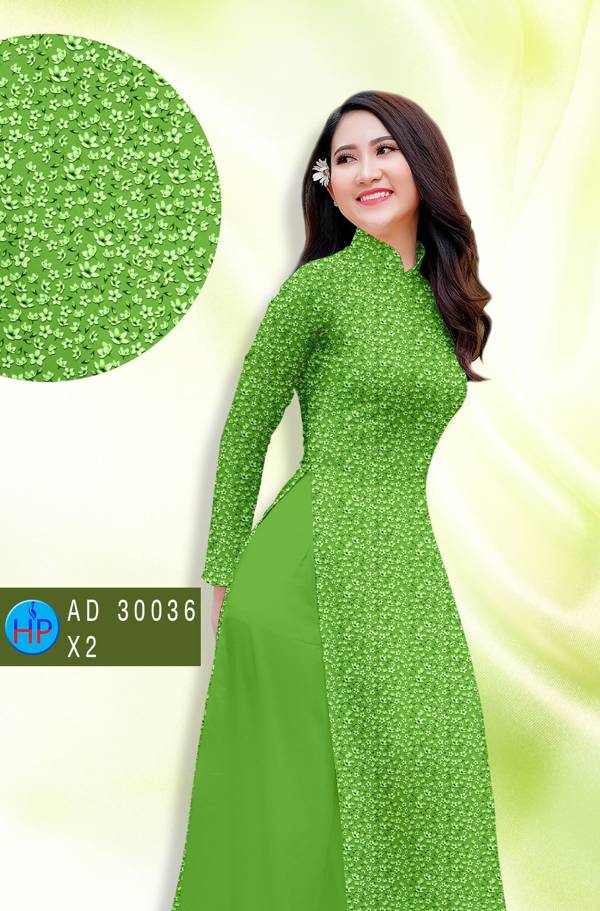 Vải Áo Dài Hoa Nhí thiết kế 2021 AD 30036