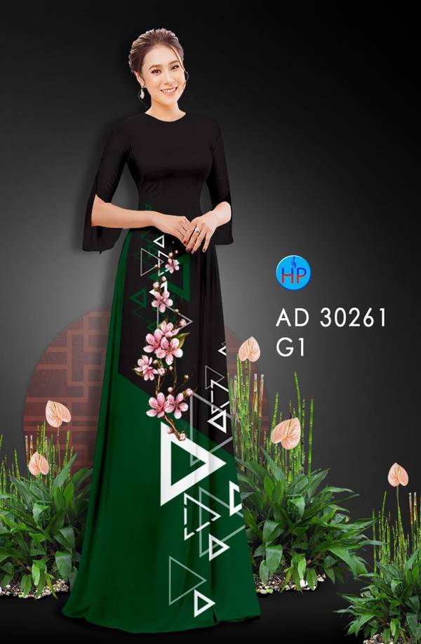 Vải Áo Dài Hoa Đào kiểu mới AD 30261